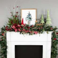 Unlit Garland*Northlight 9' X 10" Yorkville Pine Artificial Christmas Garland - Unlit