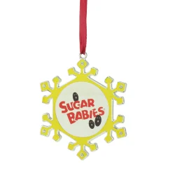 Northlight Licensed>3.5" Yellow And Red Snowflake Sugar Babies Candy Logo Christmas Ornament