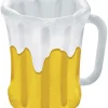 Decoration Storage*The Costume Center 27" Yellow And White Solid Inflatable Beer Mug Cooler