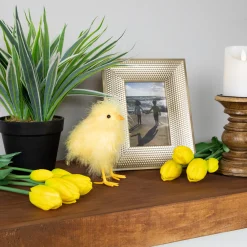 Northlight 5" Yellow Feather Easter Chick Figure
