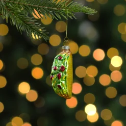 Northlight Food & Beverage>3.5" Yellow Taco Glass Christmas Ornament