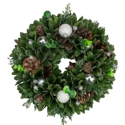 Specialty Wreaths*Northlight Artificial Christmas Wreath With Pine Cones And Ornaments - 14" Unlit