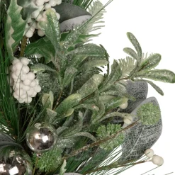 Traditional Pine Wreaths*Northlight Artificial Christmas Wreath With Assorted Foliage And Berries, 24-Inch, Unlit