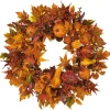 Specialty Wreaths*Nearly Natural Autumn Harvest Maple Berries And Pinecones Wreath, 28-Inch, Unlit