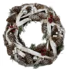 Traditional Pine Wreaths*Northlight Birch Bark And Pine Cones Artificial Christmas Wreath - 13.5-Inch, Unlit