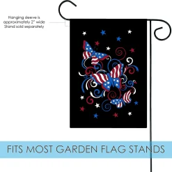 Toland Home Garden Black And Blue Fluttering Freedom Butterflies Outdoor Garden Flag 18