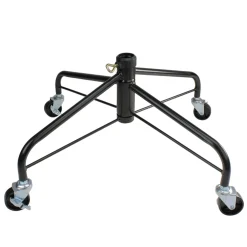 Artificial Tree Stands*Northlight Black Metal Rolling Christmas Tree Stand For 6.5'-7.5' Artificial Trees