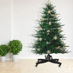 Artificial Tree Stands*Northlight Black Rolling Christmas Tree Stand For 7'-12' Artificial Trees