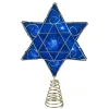 Star Tree Toppers*KSA Blue And Gold Colored Hanukkah Star Led Tree Topper 11.5"