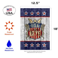 Toland Home Garden Blue And Red Usa Patriotic Outdoor Garden Flag 18