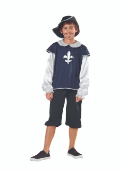 Northlight Blue And White Boys Musketeer Halloween Children's Costume - Ages 7-9 Years