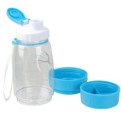 Avon Blue 3-In-1 Portable Shake Bottle For Healthy Drinks, 9-Inch
