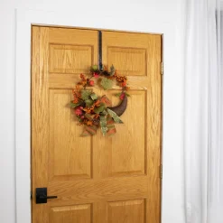 Northlight Brown And Orange Leaves And Berries Fall Harvest Wreath, 20-Inch