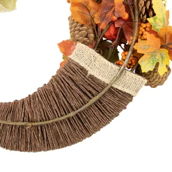 Northlight Brown And Orange Leaves And Berries Fall Harvest Wreath, 20-Inch
