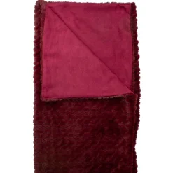 Pillows & Throws*Northlight Burgundy Red Ultra Plush Faux Fur Throw Blanket 55
