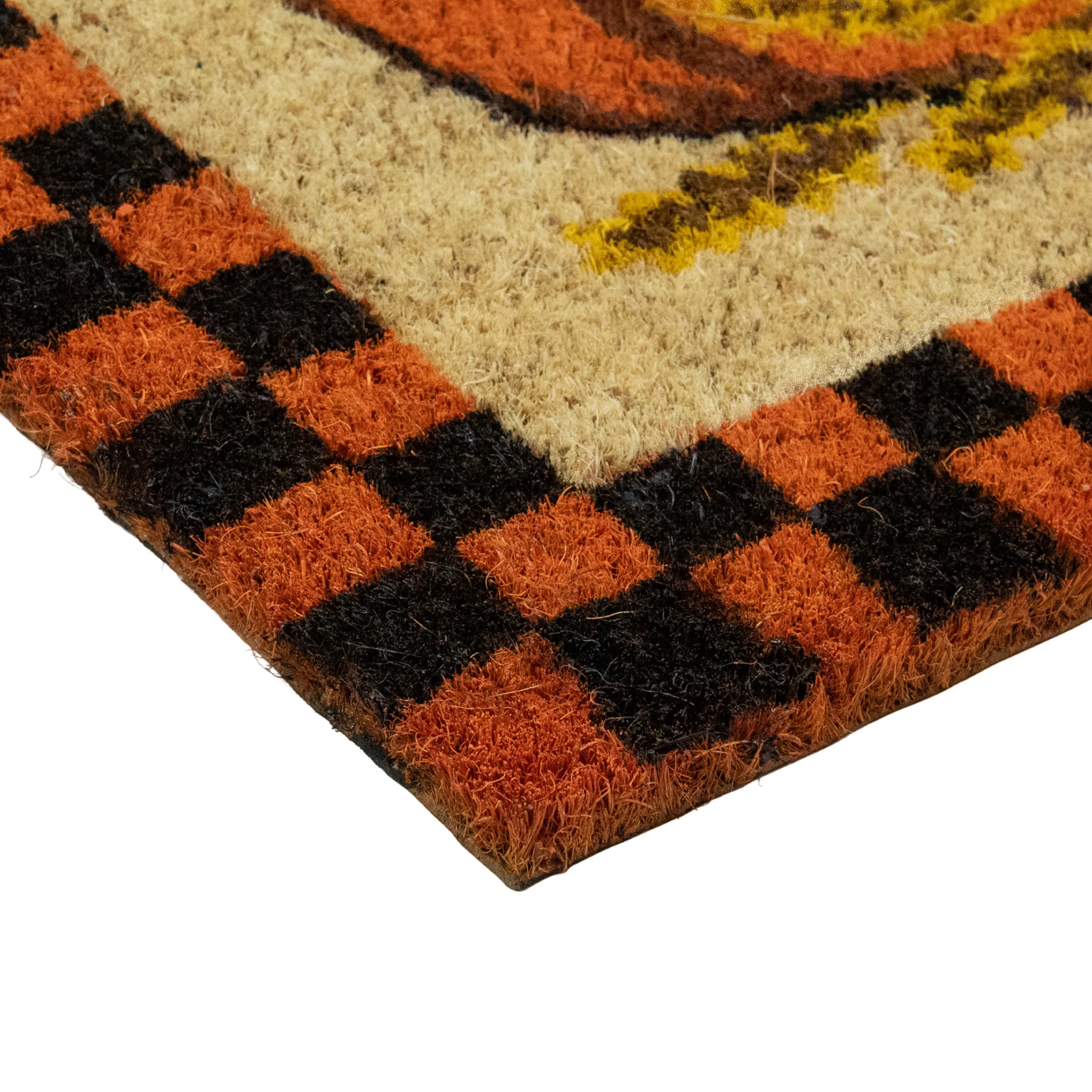 Northlight Checkered Fall Harvest Pumpkin Doormat 18" X 30"