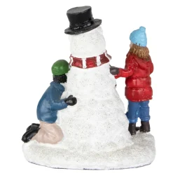 Christmas Villages*Northlight Children Build A Snowman Christmas Village Display