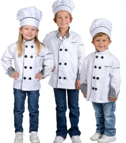 The Costume Center Children's Chef Jacket With Hat Halloween Costume – Size Large