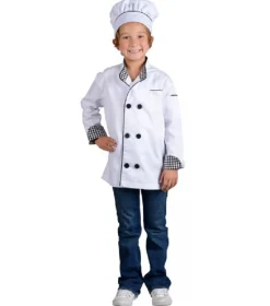 The Costume Center Children's Chef Jacket With Hat Halloween Costume – Size Large