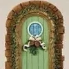 Roman Garden & Floral>Christmas Garden "Warmth And Joy" Snowy Door Ornament With Pine Cone Swag