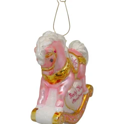 Christopher Radko Collectible> Baby's First Christmas Pink Filly Glass Ornament 1020688