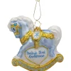 Christopher Radko Collectible> Baby's First Christmas Blue Foal Glass Ornament 1020687