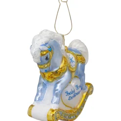 Christopher Radko Collectible> Baby's First Christmas Blue Foal Glass Ornament 1020687