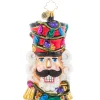 Christopher Radko Collectible> Bright Light Nutcracker Glass Christmas Ornament 1021662