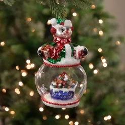 Christopher Radko Collectible> Chilly And Cheery Glass Christmas Ornament 1021014