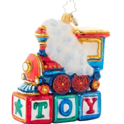 Christopher Radko Collectible> Choo Choo Cheer Glass Christmas Ornament 1021613