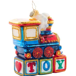 Christopher Radko Collectible> Choo Choo Cheer Glass Christmas Ornament 1021613