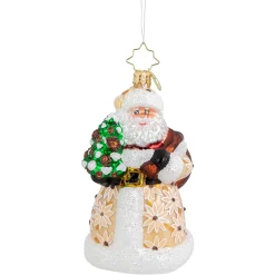 Christopher Radko Santa Claus> Christmas In The Forest Glass Christmas Ornament 1021078