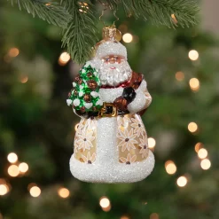 Christopher Radko Santa Claus> Christmas In The Forest Glass Christmas Ornament 1021078