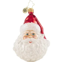 Christopher Radko Santa Claus> Classic St. Nick Gem Glass Christmas Ornament 1020647