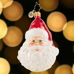Christopher Radko Santa Claus> Classic St. Nick Gem Glass Christmas Ornament 1020647