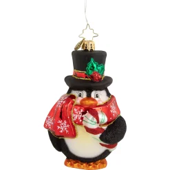 Christopher Radko Collectible> Flightless Yet Fashionable Glass Christmas Ornament 1020742