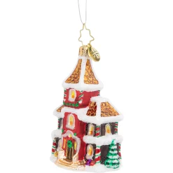 Christopher Radko Collectible> Grandeur In Ginger Gem Glass Christmas Ornament 1020562