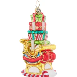Christopher Radko Collectible> Piled-High Sleigh Glass Christmas Ornament 1021677