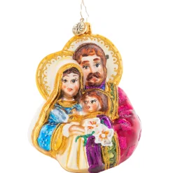 Christopher Radko Collectible> The Love Of A Family Glass Christmas Ornament 1021602