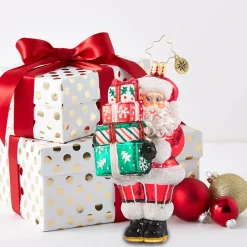 Christopher Radko Santa Claus> Time To Celebrate! Glass Christmas Ornament 1020771