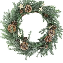 Traditional Pine Wreaths*Northlight Classic Pine With Pine Cones And Stars Artificial Christmas Wreath, 13-Inch, Unlit