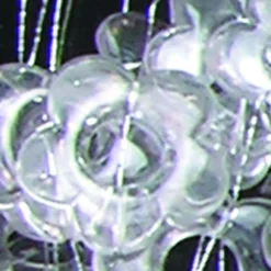 The Ribbon People Clear Decorative Strand Of Flowers On Wire 1.25" X 22 Yards