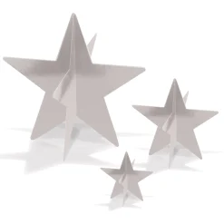 Beistle Club Pack Of 36 Awards Night 3-D Silver Foil Star Table Centerpieces
