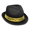 Beistle Club Pack Of 25 Black And Gold "Happy New Year" Party Hi-Hats