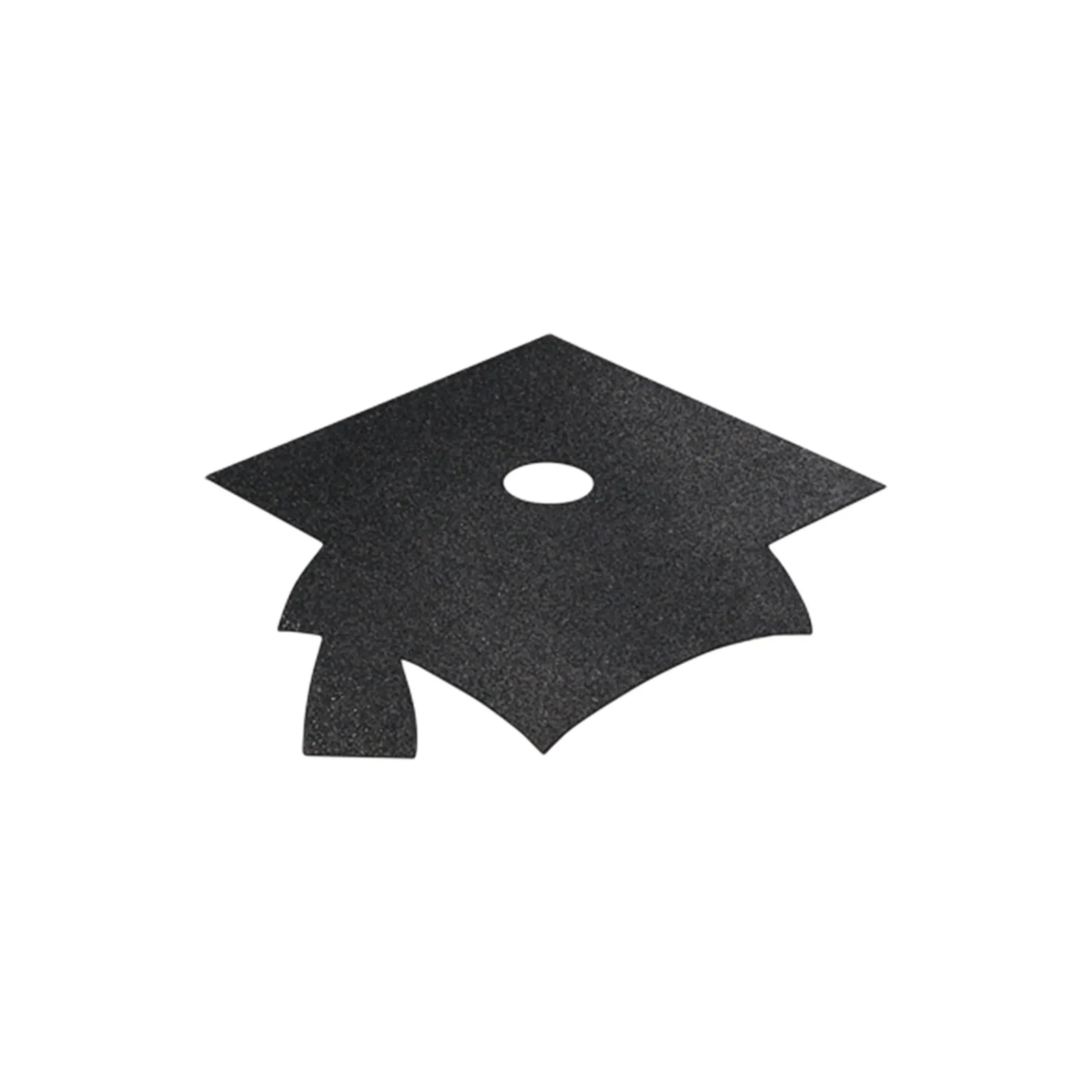 Party Central Club Pack Of 72 Black And Silver Graduation Mini Mortarboard Cutouts 8.5"