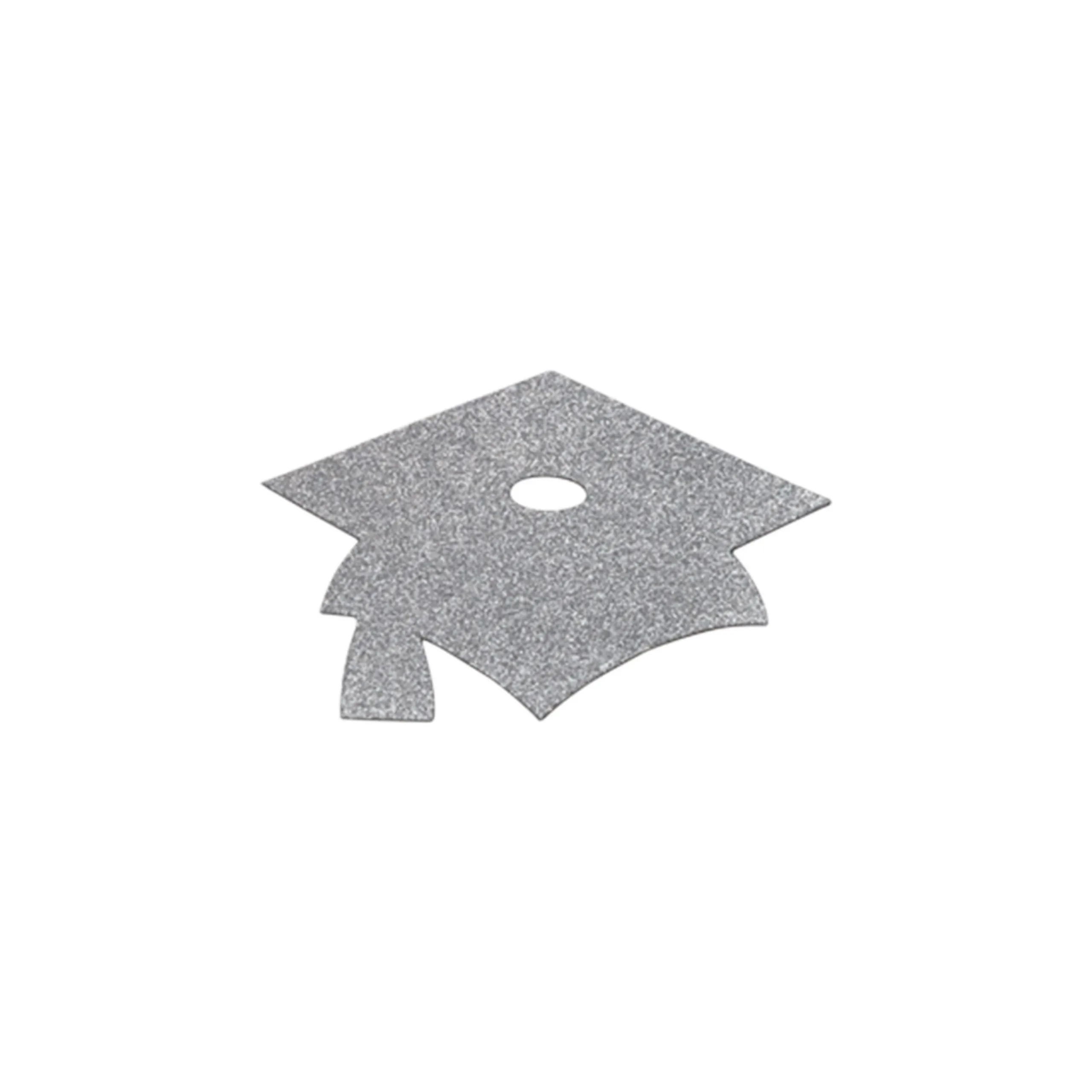 Party Central Club Pack Of 72 Black And Silver Graduation Mini Mortarboard Cutouts 8.5"