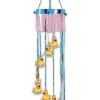 Party Central Club Pack Of 12 Blue And Pink Duckie Baby Shower Party Spiral Hanging Decors 40"