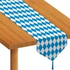 Party Central Club Pack Of 12 Blue And White Diamond Oktoberfest Disposable Table Runners 6'