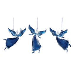 Icy Giftware Angels & Cherubs>Club Pack Of 36 Blue Icy Crystal Religious Christmas Dancing Angel Ornaments 3.5"