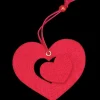 The Ribbon People Hearts>Club Pack Of 25 Bright Red Large Heart With Small Punch Out Felt Ornaments